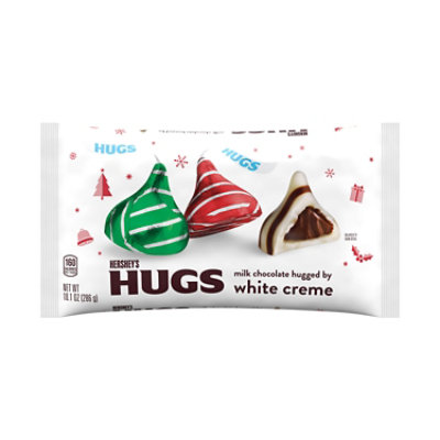 Hersheys Hugs Milk Chocolate Hugged By White Creme Christmas Candy Bag - 10.1 Oz - Image 2