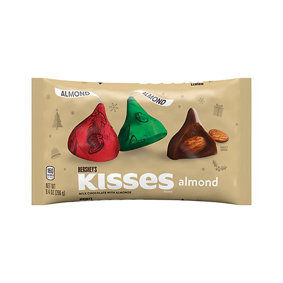 HERSHEY'S Kisses Milk Chocolate With Almonds Candy Bag - 9.4 Oz