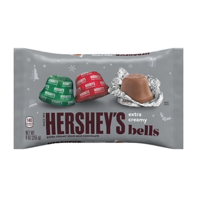 HERSHEY'S Milk Chocolate Bells Christmas Candy Bag - 9 Oz - Image 1