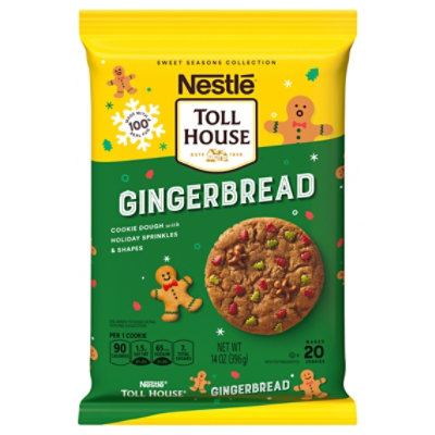 Nestle Toll House Gingerbread Cookie Dough With Holiday Sprinkles And Shapes - 14 Oz - Image 3
