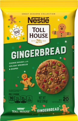 Nestle Toll House Gingerbread Cookie Dough With Holiday Sprinkles And Shapes - 14 Oz - Image 2