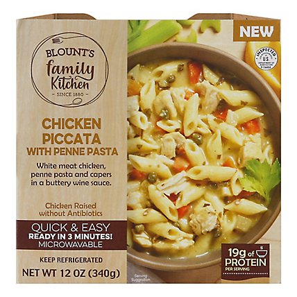 Blount's Family Kitchen Chicken Piccata With Penne Pasta Microwave Meal - 12 Oz - Image 3