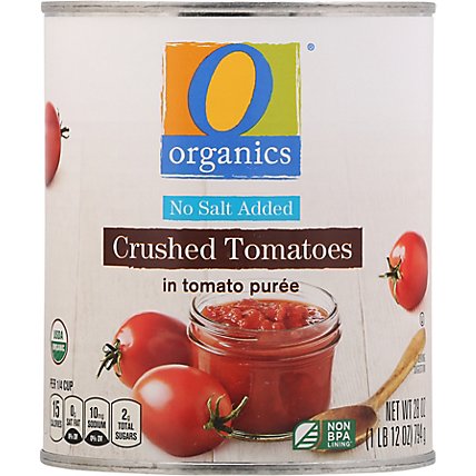 O Organics Tomatoes Crushed No Salt Added - 28 OZ