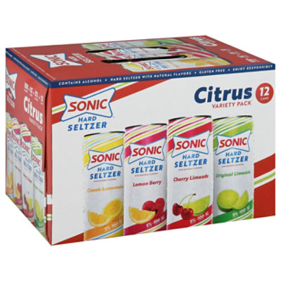 SONIC Citrus Seltzer Variety Can - 12-12 Fl. Oz.