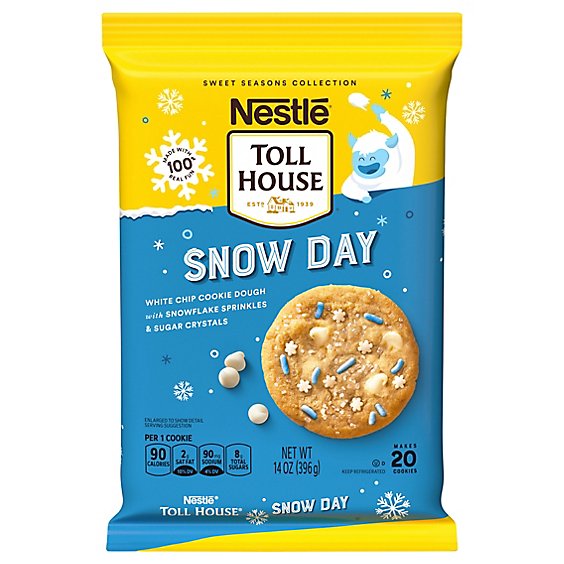Nestle Toll House Snow Day Cookie Dough Refrigerated Cookie Dough - 14 Oz