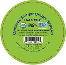 Dalmatia Super Berry Spread Organic - 8.5 OZ - Image 1