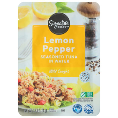 Signature SELECT Lemon Pepper Tuna In Water Pouch - 2.6 Oz - Image 3