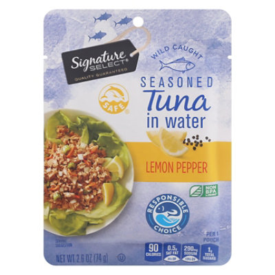 Signature SELECT Lemon Pepper Tuna In Water Pouch - 2.6 Oz