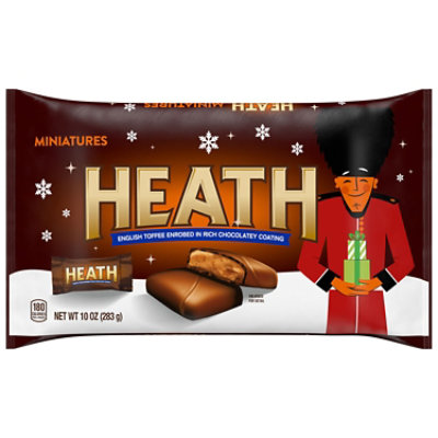 HEATH Miniatures Chocolatey English Toffee Christmas Candy Bag - 10 Oz - Image 1