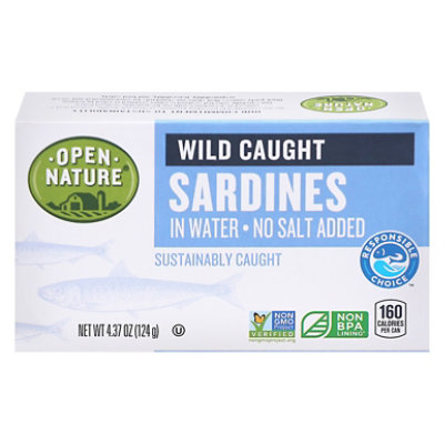 Open Nature Sardines In Water No Salt Added - 4.37 OZ - Image 4