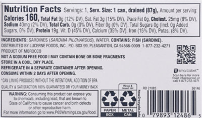 Open Nature Sardines In Water No Salt Added - 4.37 OZ - Image 7