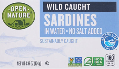 Open Nature Sardines In Water No Salt Added - 4.37 OZ - Image 2