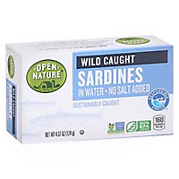 Open Nature Sardines In Water No Salt Added - 4.37 OZ - Image 1