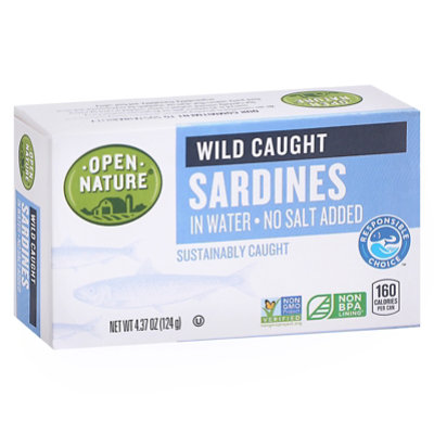 Open Nature Sardines In Water No Salt Added - 4.37 OZ - Image 1