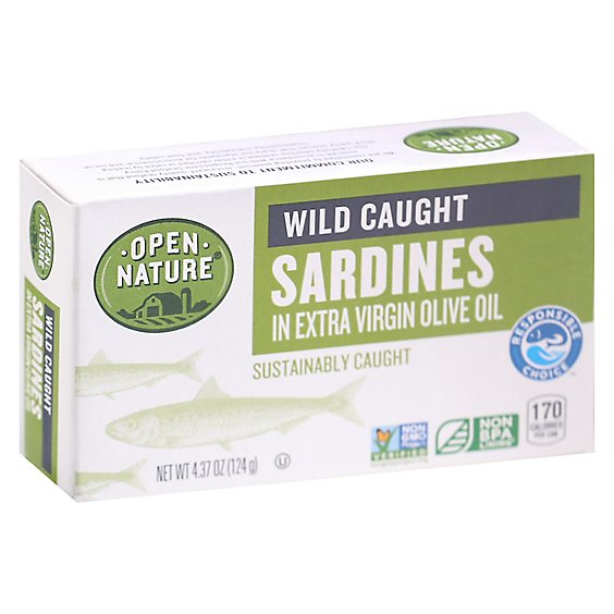 Open Nature Sardines In Xtra Virgn Olive Oil - 4.37 OZ