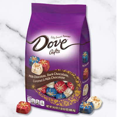 DOVE PROMISES Christmas Stocking Stuffer Milk Dark And Caramel Chocolate Candy Bag - 24 Oz - Image 3