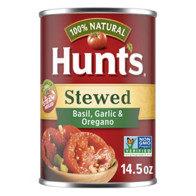 Hunt's Stewed Tomatoes With Basil Garlic & Oregano - 14.5 Oz - Image 1