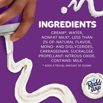 Reddi Wip Keto Friendly Gluten Free Zero Sugar Whipped Topping Spray Can - 6.65 Oz - Image 5