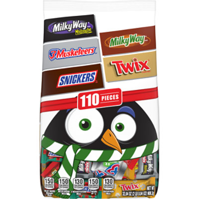 Mars Snickers Twix Milky Way And More Minis Size Christmas Chocolate Candy 110 Count - 32.04 Oz - Image 1