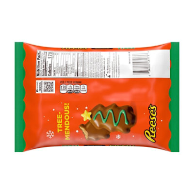 REESE'S Milk Chocolate Snack Size Peanut Butter Trees Christmas Candy Bag - 9.6 Oz - Image 2