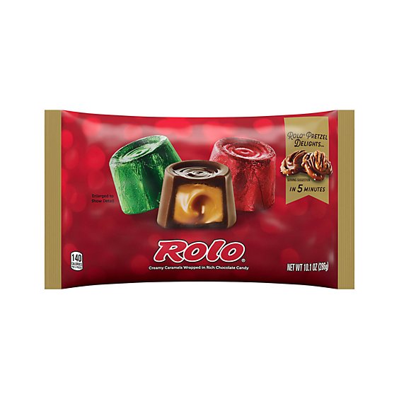 Rolo Creamy Caramels Wrapped In Rich Chocolate Candy Bag - 10.1 Oz