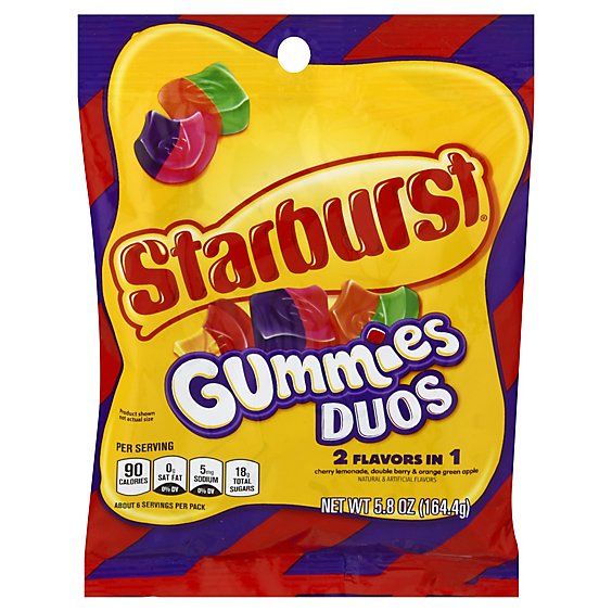 Starburst Gummi Burst Duos Peg Pack - 5.8 OZ
