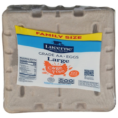Lucerne Cage Free Grade A Large Eggs - 60 Count