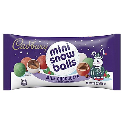 Cadbury Mini Snowballs Milk Chocolate With A Crisp Sugar Shell Candy Bag - 9 Oz - Image 3