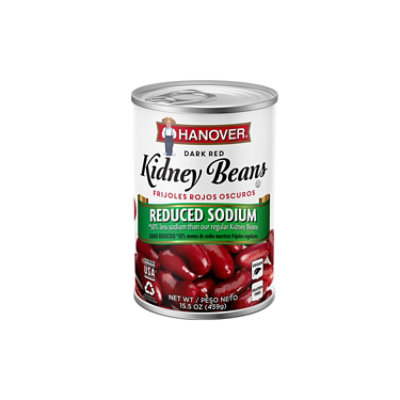 Hanover Reduced Sodium Dark Kidney Beans - 15.5 OZ - Image 1