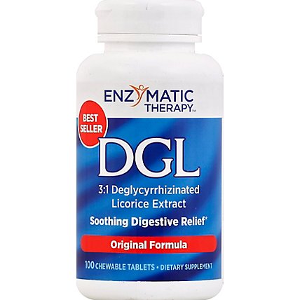 Enzymatic Therapy Dgl Soothing Digestive Relief Chewable Tablets - 100 Count - Image 2