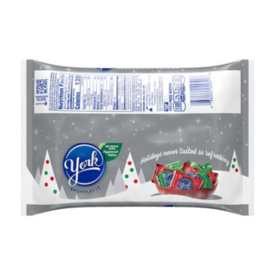 York Dark Chocolate Covered Peppermint Patties Snowflakes Candy Bag - 9.6 Oz - Image 2