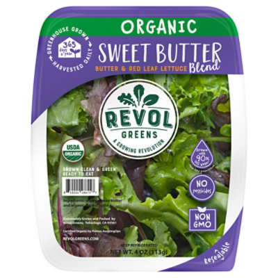 Revol Greens Sweet Butter Lettuce Organic 4.5 OZ Kings Food Markets