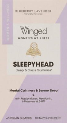 Winged Sleepyhead Sleep & Stress Vegan Gummies - 60 Count - Image 2