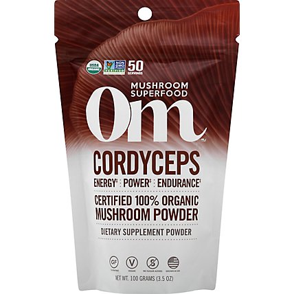 Om Superfood Powder Cordyceps Stamina With Endurance - 3.5 OZ - Image 2