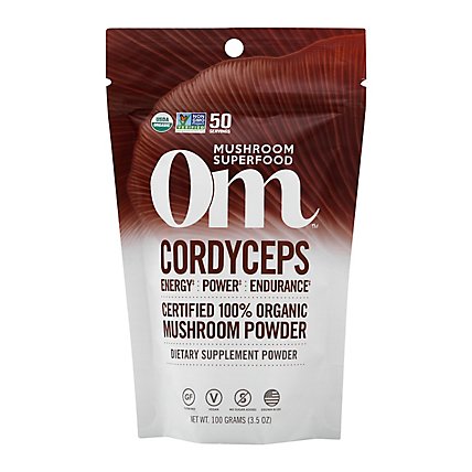 Om Superfood Powder Cordyceps Stamina With Endurance - 3.5 OZ - Image 1