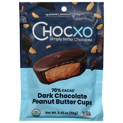 Chocxo 70% Dark Choc Peanut Butter Cup - 3.45OZ