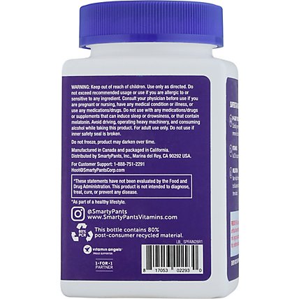 SmartyPants Adult Healthy Immunity Night Time Elderberry Gummies - 28 Count - Image 5