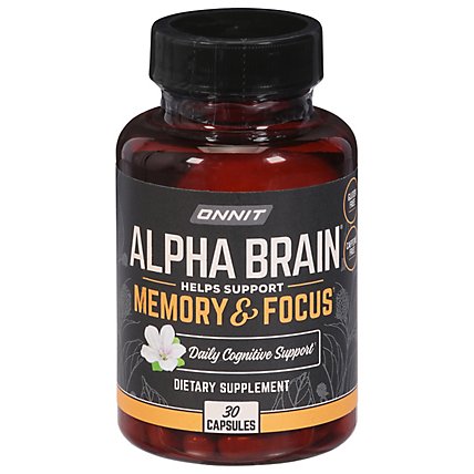 Onnit Labs Alpha Brain Memory And Focus Dietary Supplement Capsules - 30 Count - Image 1