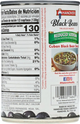 Hanover Reduced Sodium Black Beans - 15.5 OZ - Image 5