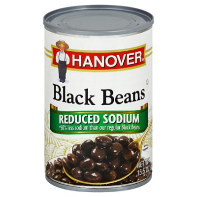 Hanover Reduced Sodium Black Beans - 15.5 OZ - Image 1