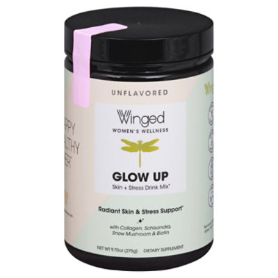 Winged Glow Up Skin + Stress Drink Mix - 9.7 Oz - Image 1