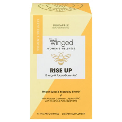 Winged Rise Up Energy & Focus Vegan Gummies - 60 Count - Image 3