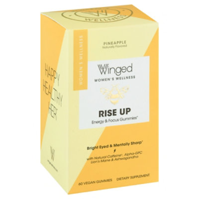 Winged Rise Up Energy & Focus Vegan Gummies - 60 Count - Image 1