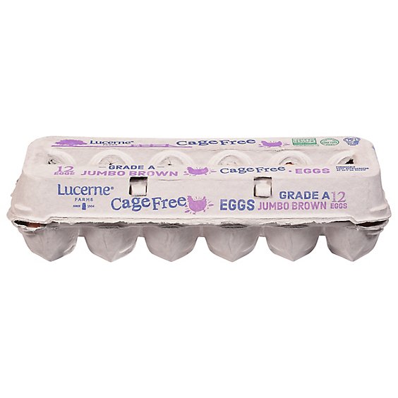 Lucerne Eggs Cage Free Brown Jumbo Grade A - 12 CT