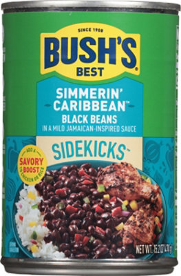 Bush's Simmerin Caribbean Black Beans - 15.2 Oz - Image 1