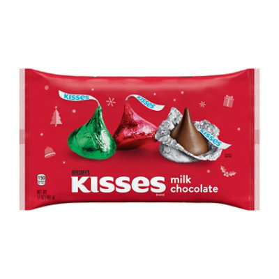 HERSHEY'S KISSES Milk Chocolate Christmas Candy Bag - 17 Oz - Image 1