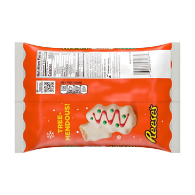 REESE'S White Creme Snack Size Peanut Butter Trees Christmas Candy Bag - 9.6 Oz - Image 2