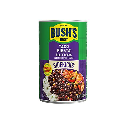 BUSH'S BEST Sidekicks Taco Fiesta Black Beans - 15.1 OZ - Image 2