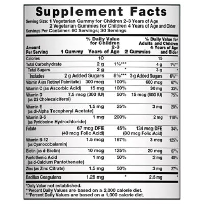 Natures Truth Just 4 Kids Multivitamin + Probiotic Gummies - 60 Count - Image 4