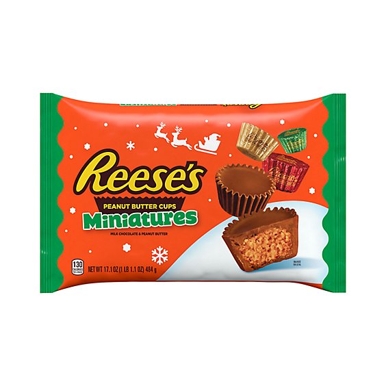 Reese's Miniatures Milk Chocolate Peanut Butter Cups Candy Bag - 17.1 Oz